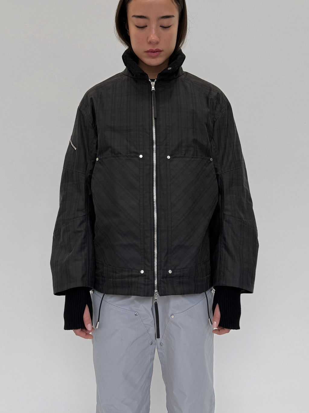 001 ALPINE 3D WAXED JACKET BLACK TARTAN