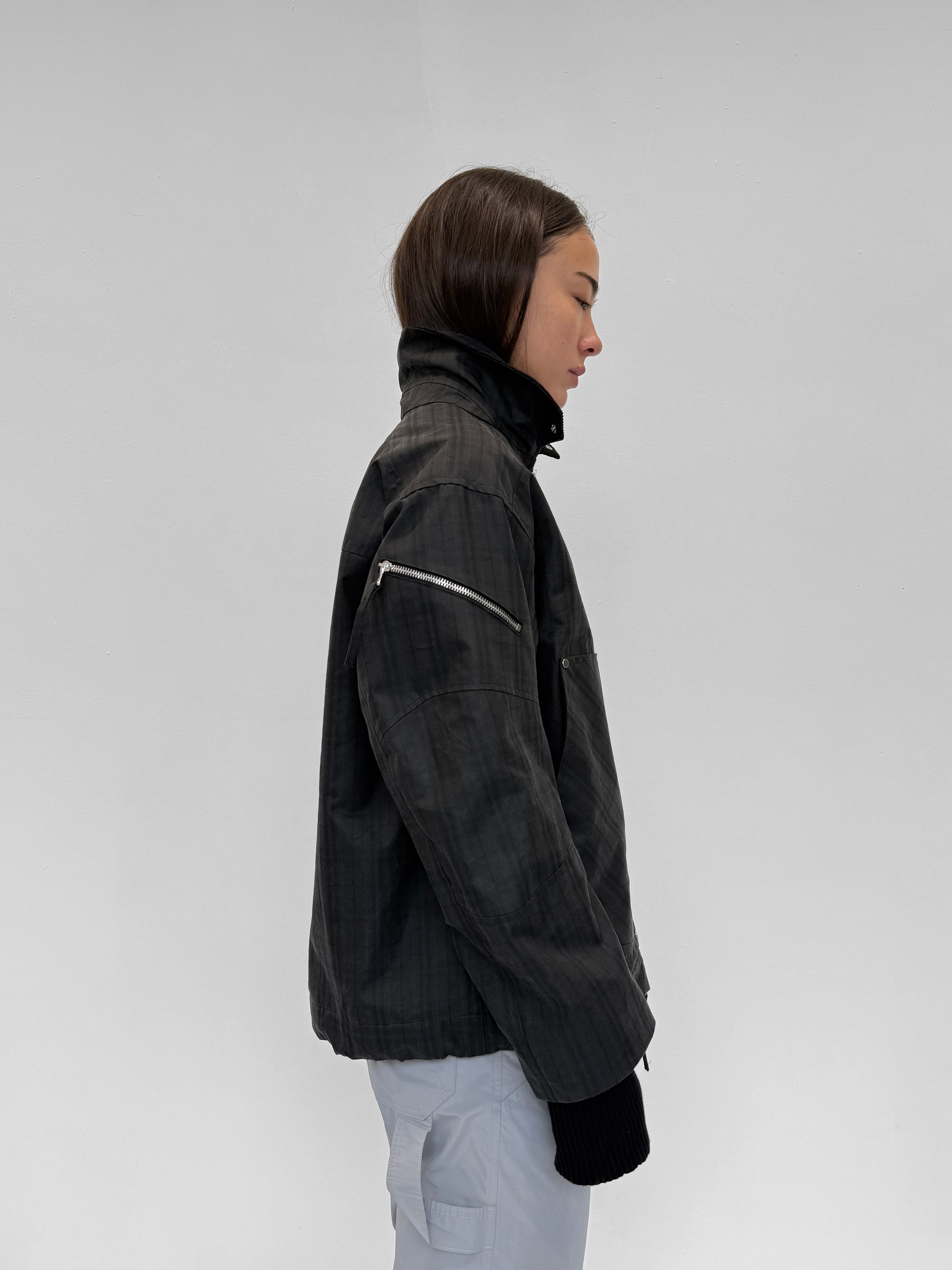 001 ALPINE 3D WAXED JACKET BLACK TARTAN