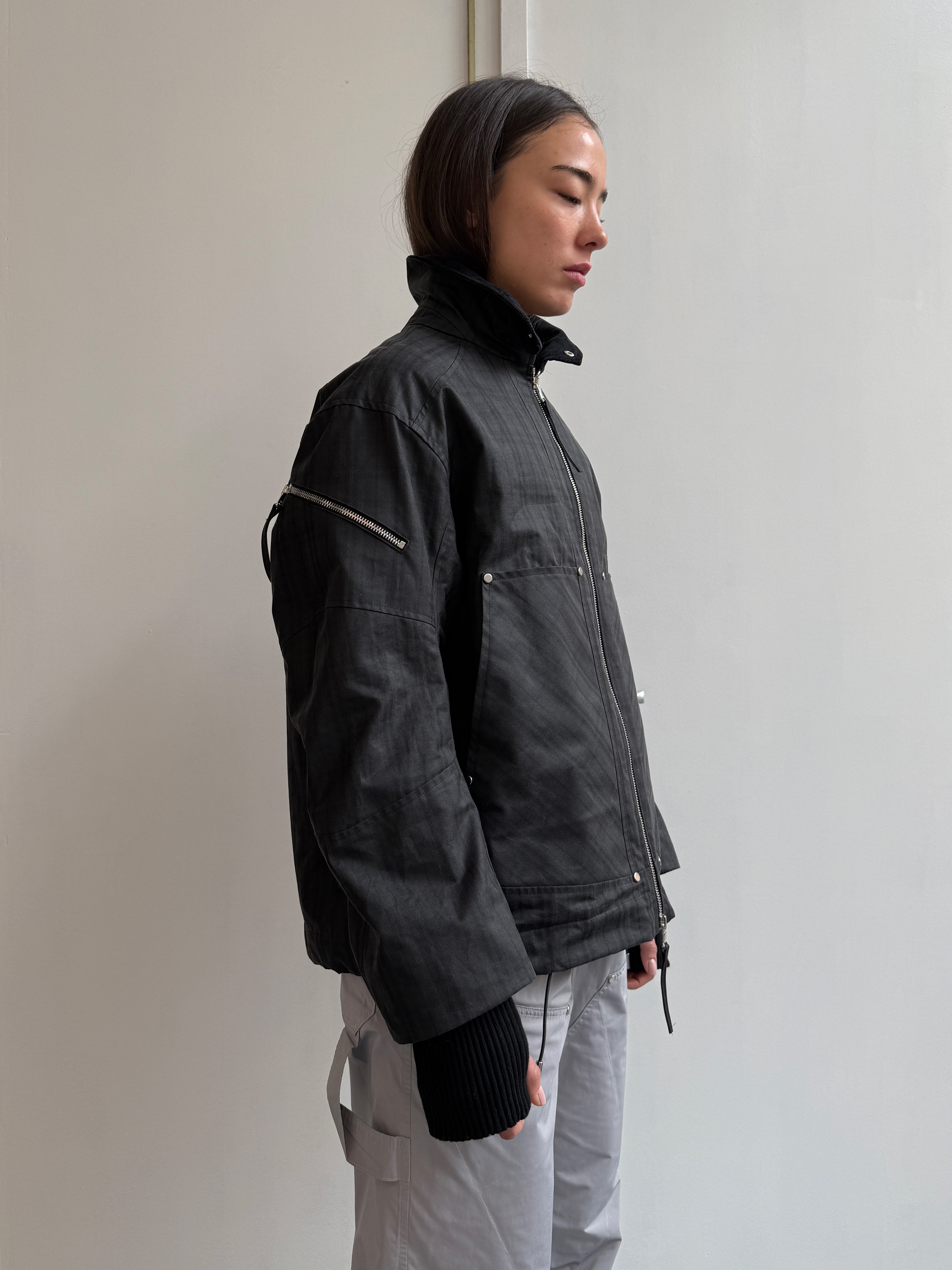 001 ALPINE 3D WAXED JACKET BLACK TARTAN