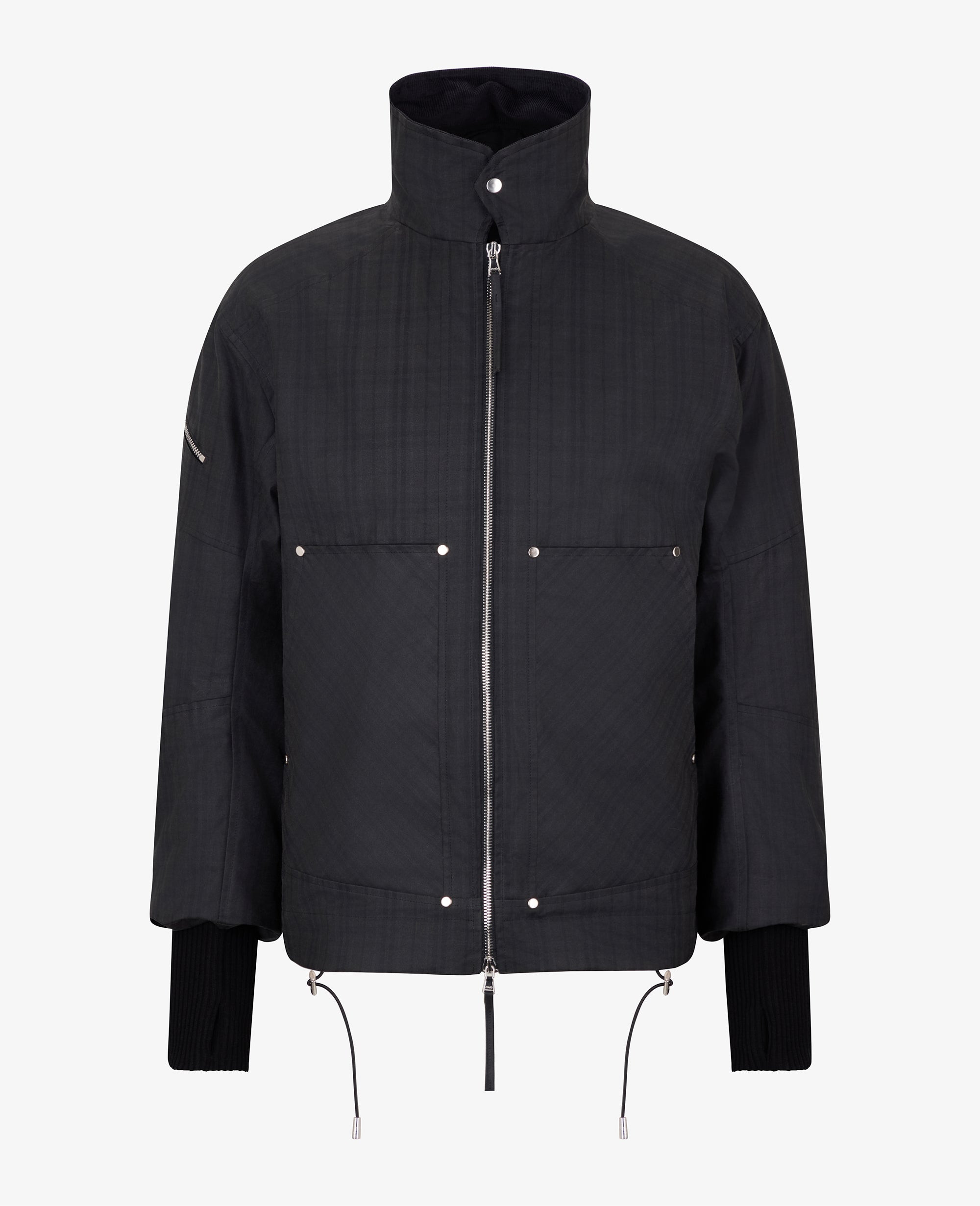 001 ALPINE 3D WAXED JACKET BLACK TARTAN